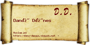 Danó Dénes névjegykártya
