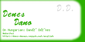 denes dano business card